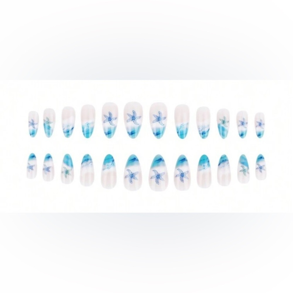 Beach Theme Press On Nails - Picture 2 of 4